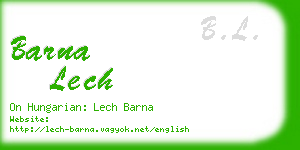 barna lech business card